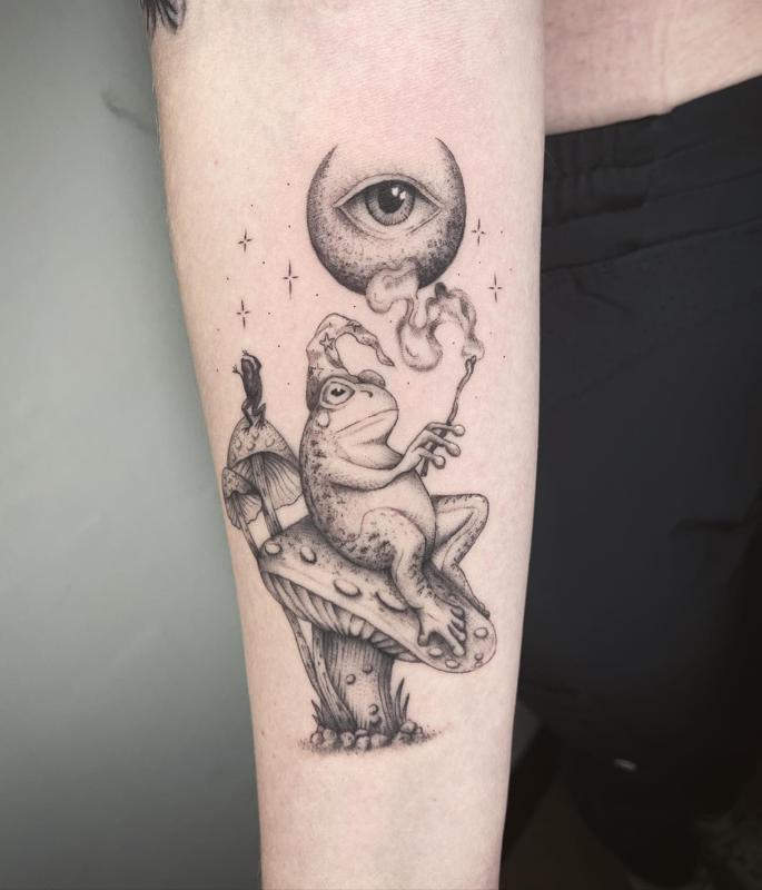 Wizard Frog Tattoo