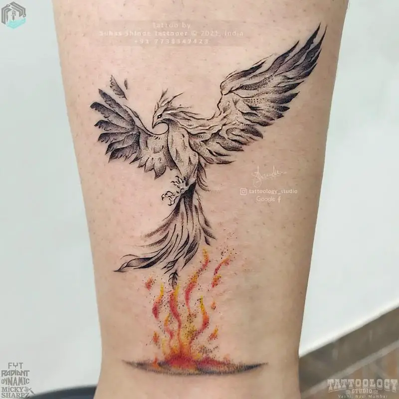 Phoenix Flame Tattoo 2