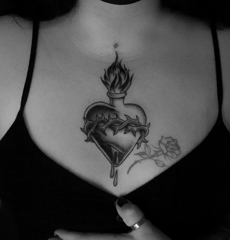 Sacred Heart Tattoo 1