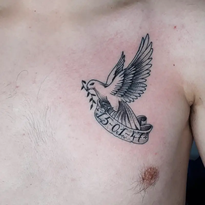 The Descending Dove Tattoo Design 3