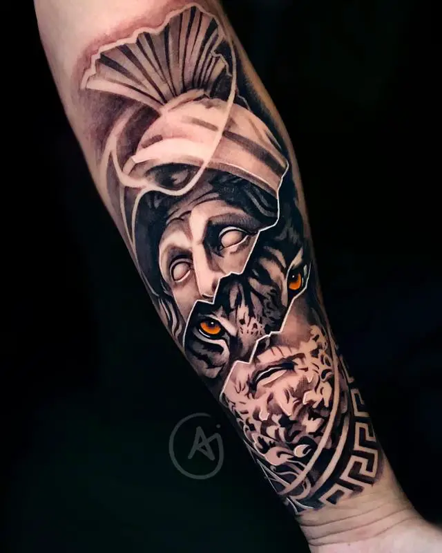 Tiger Eyes Mask Tattoo Design