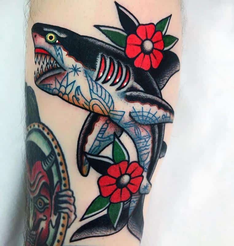 Traditional Shark Tattoo Design