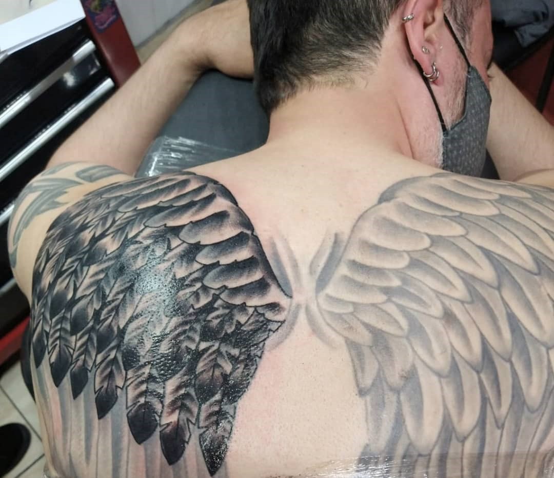 Back Tattoo Wings For Men