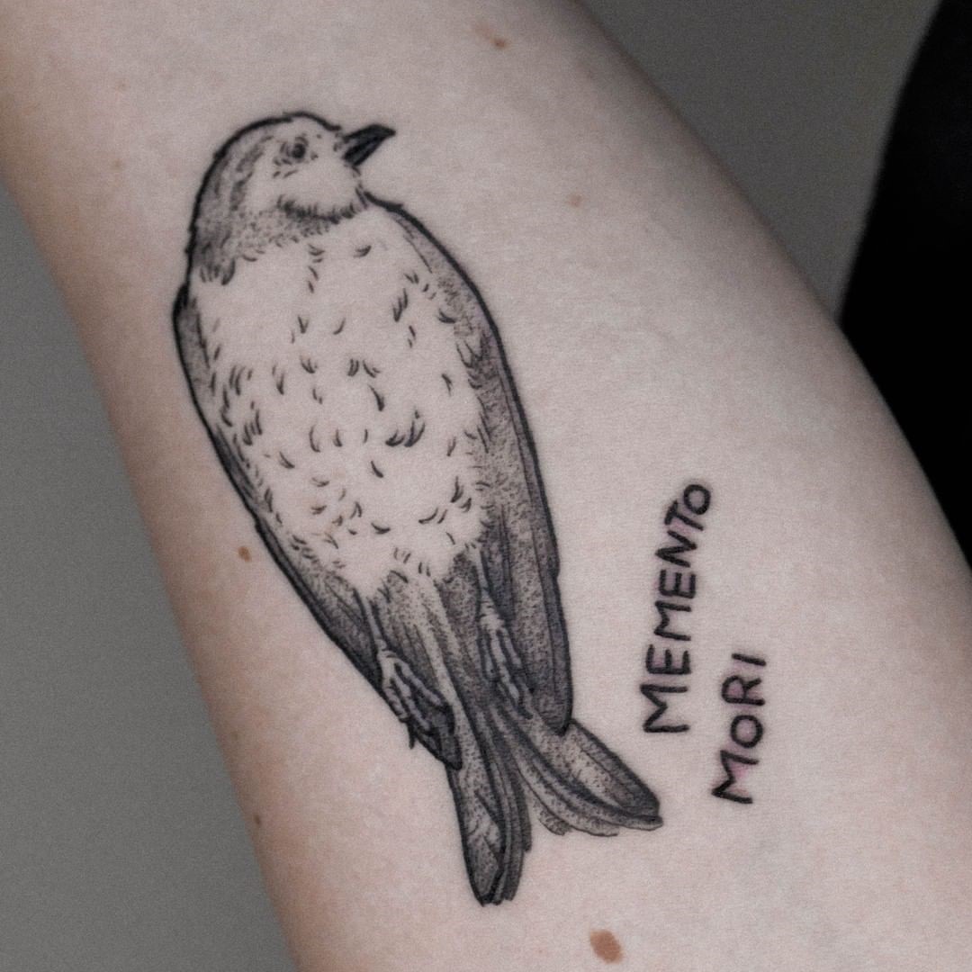 Bird Memento Mori Tattoo