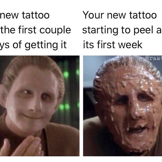 Tattoo Peeling Before and After