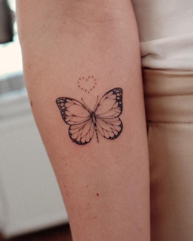 Butterfly/caterpillar tattoo design 2