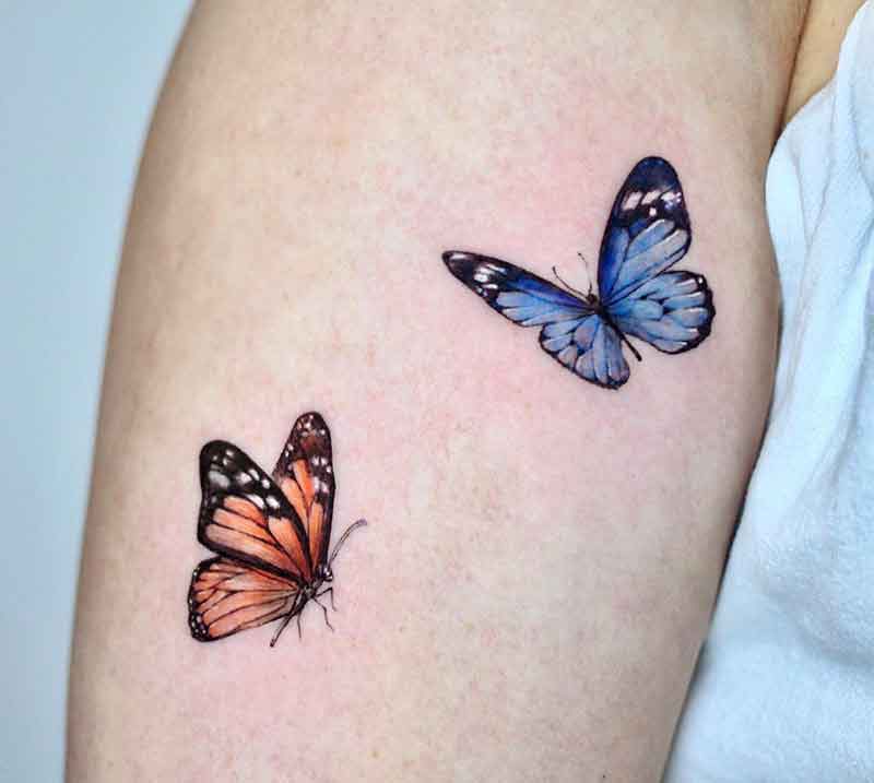Realistic Monarch Butterfly Tattoo
